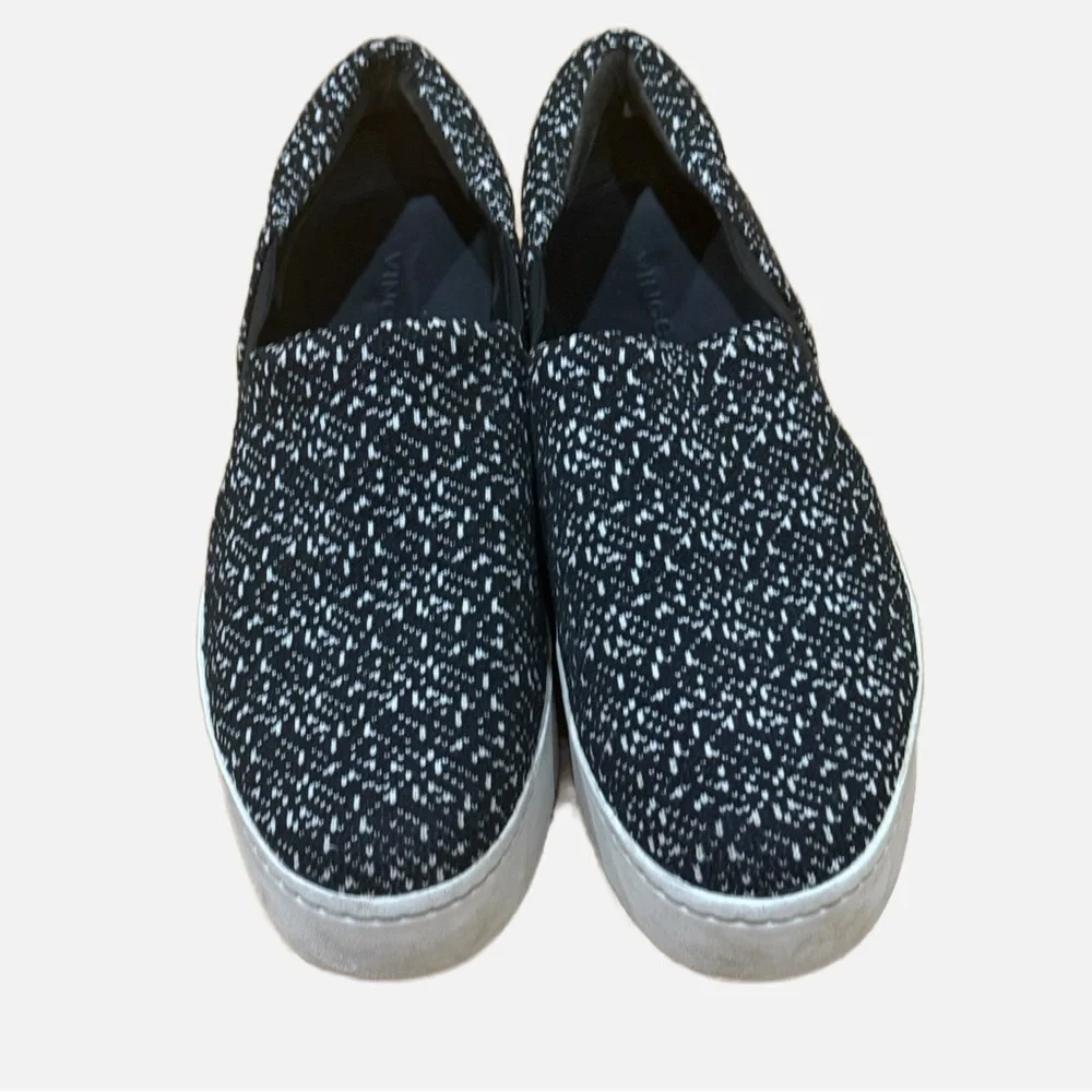 VINCE Warren Tweed Platform Slip-on Sneakers EUC